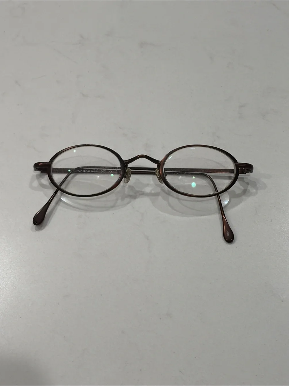 Brown Oval Reading Glasses  by Micro shapes